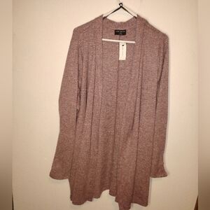 Lane Bryant Women's Pink Open Front Cardigan